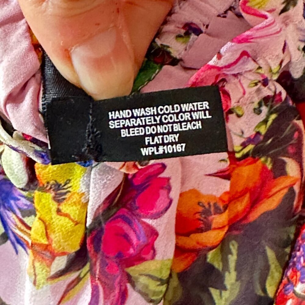 AQUA Mary Katrantzou Floral Off The Shoulder Smocked Top 1X NWT - Picture 8 of 10